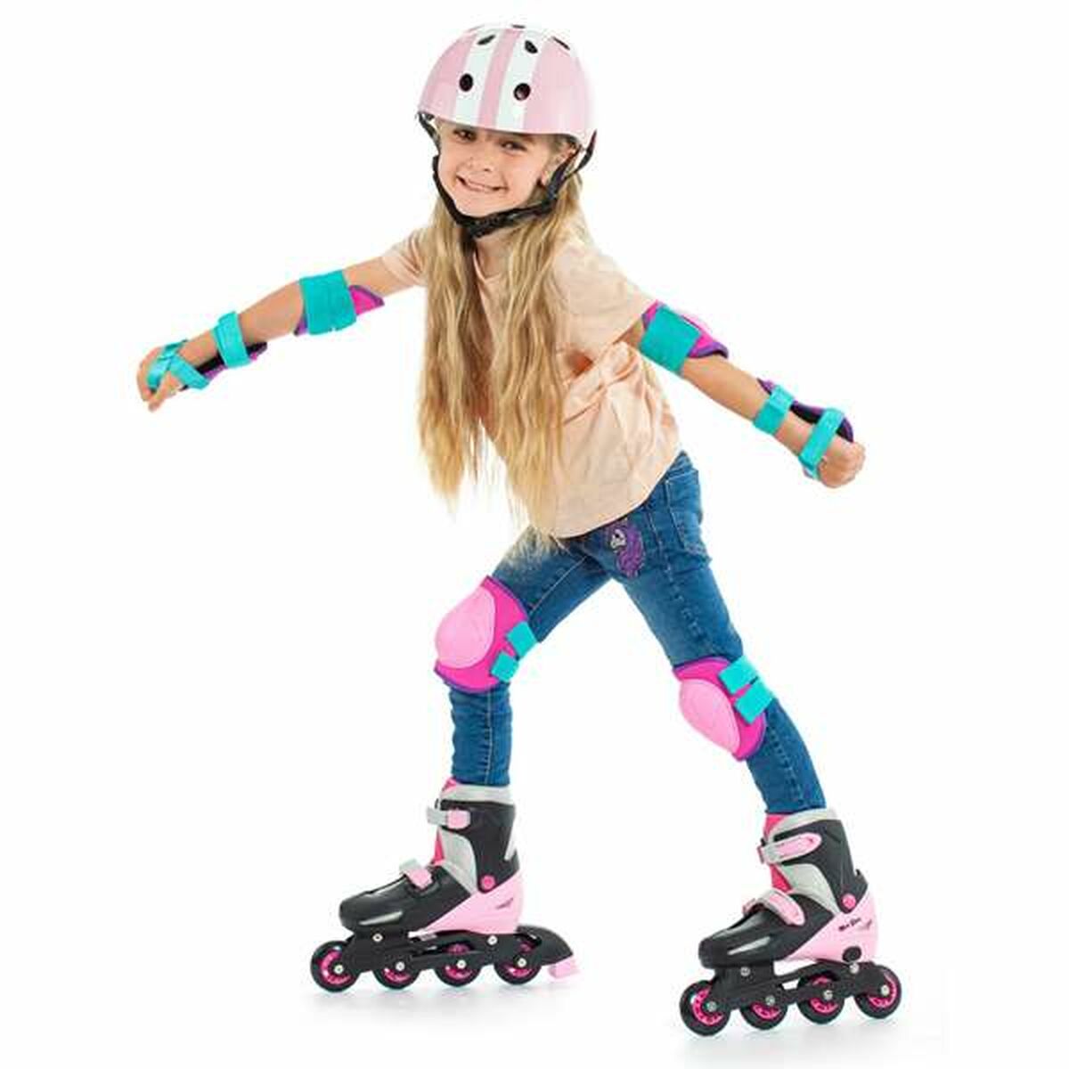 Kit Gomitiere e Ginocchiere Moltó Rosa M 6 Pezzi
